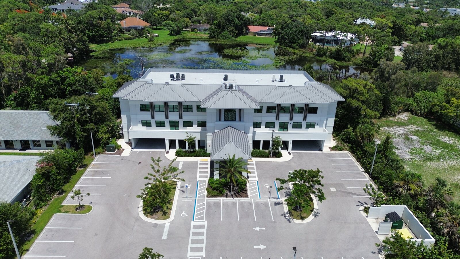 Standing seam metal roof at Bay Pines Medical Center